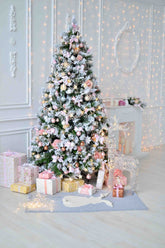 Christmas Tree With Some Gifts On Wood Floor Backdrop For Photography Shopbackdrop